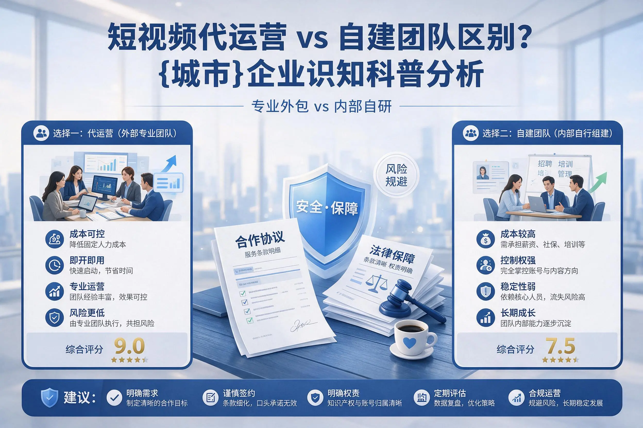 短视频代运营与自建团队区别?文山企业认知科普分析