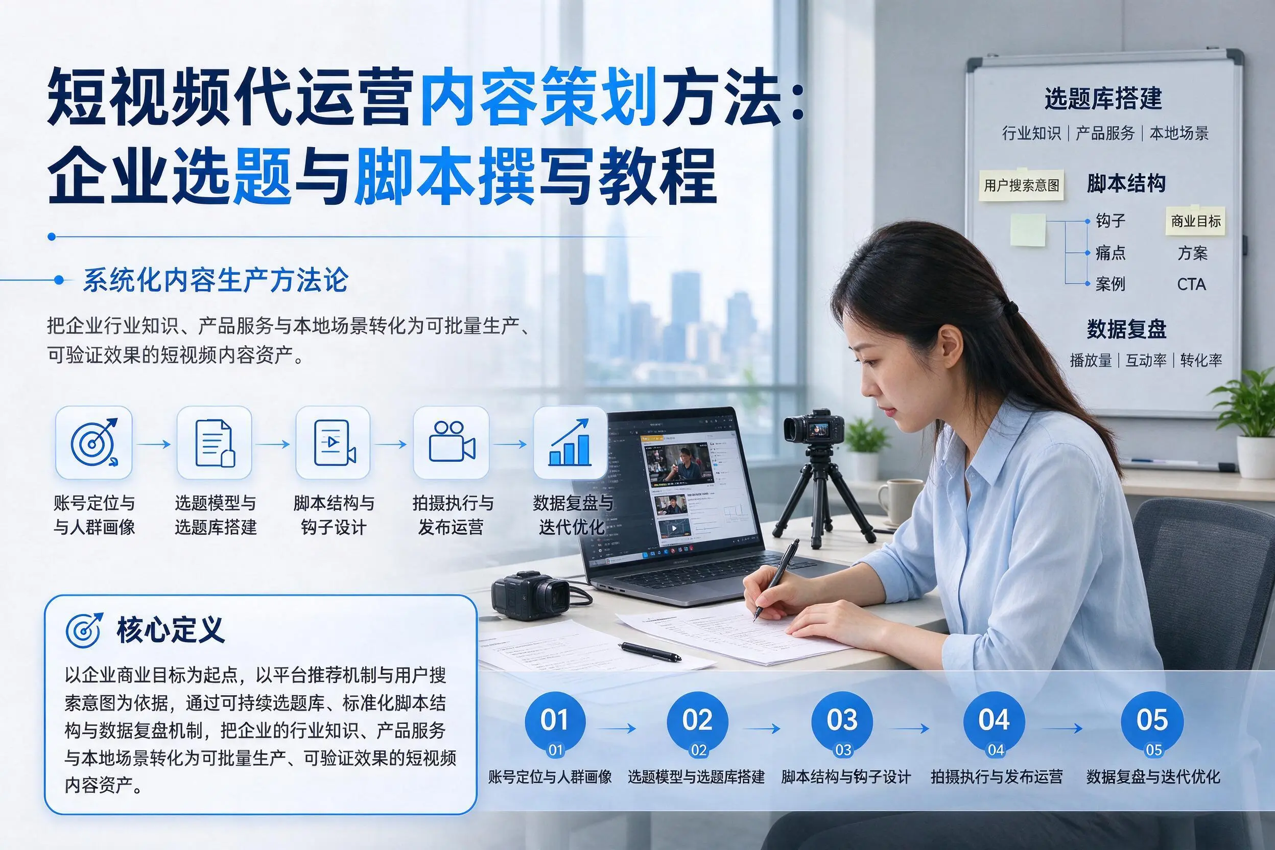 短视频代运营内容策划方法:文山企业选题与脚本撰写教程