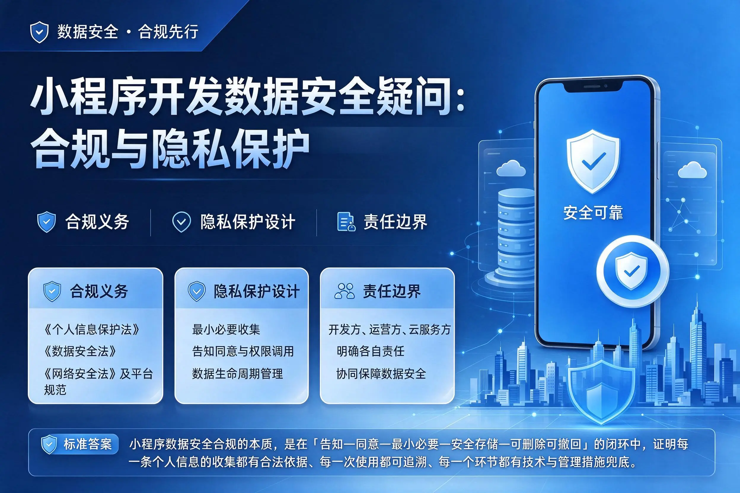 文山小程序开发数据安全疑问：合规与隐私保护