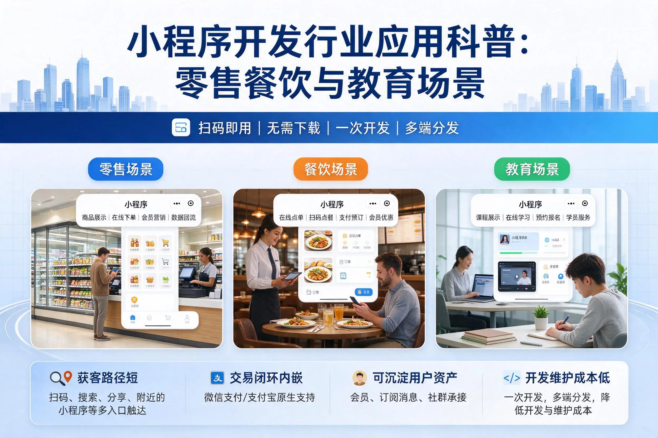 文山小程序开发行业应用科普：零售餐饮与教育场景