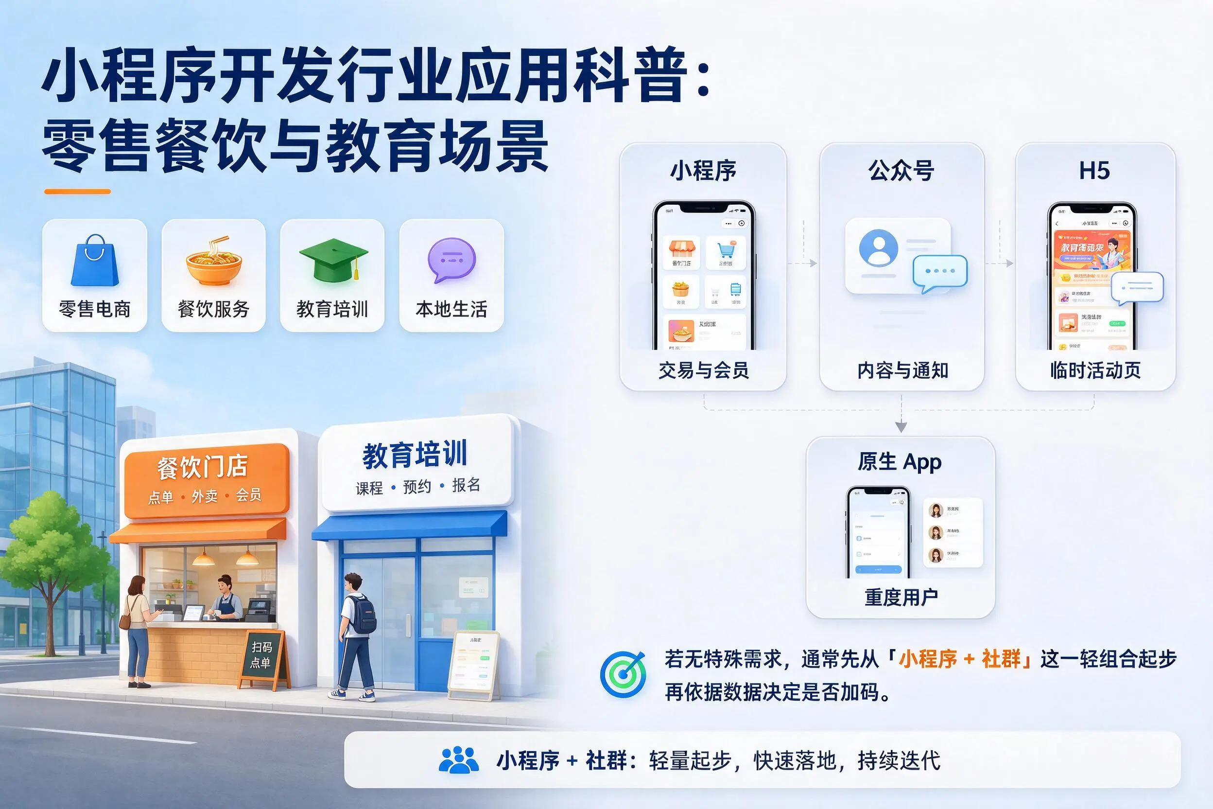文山小程序开发行业应用科普：零售餐饮与教育场景