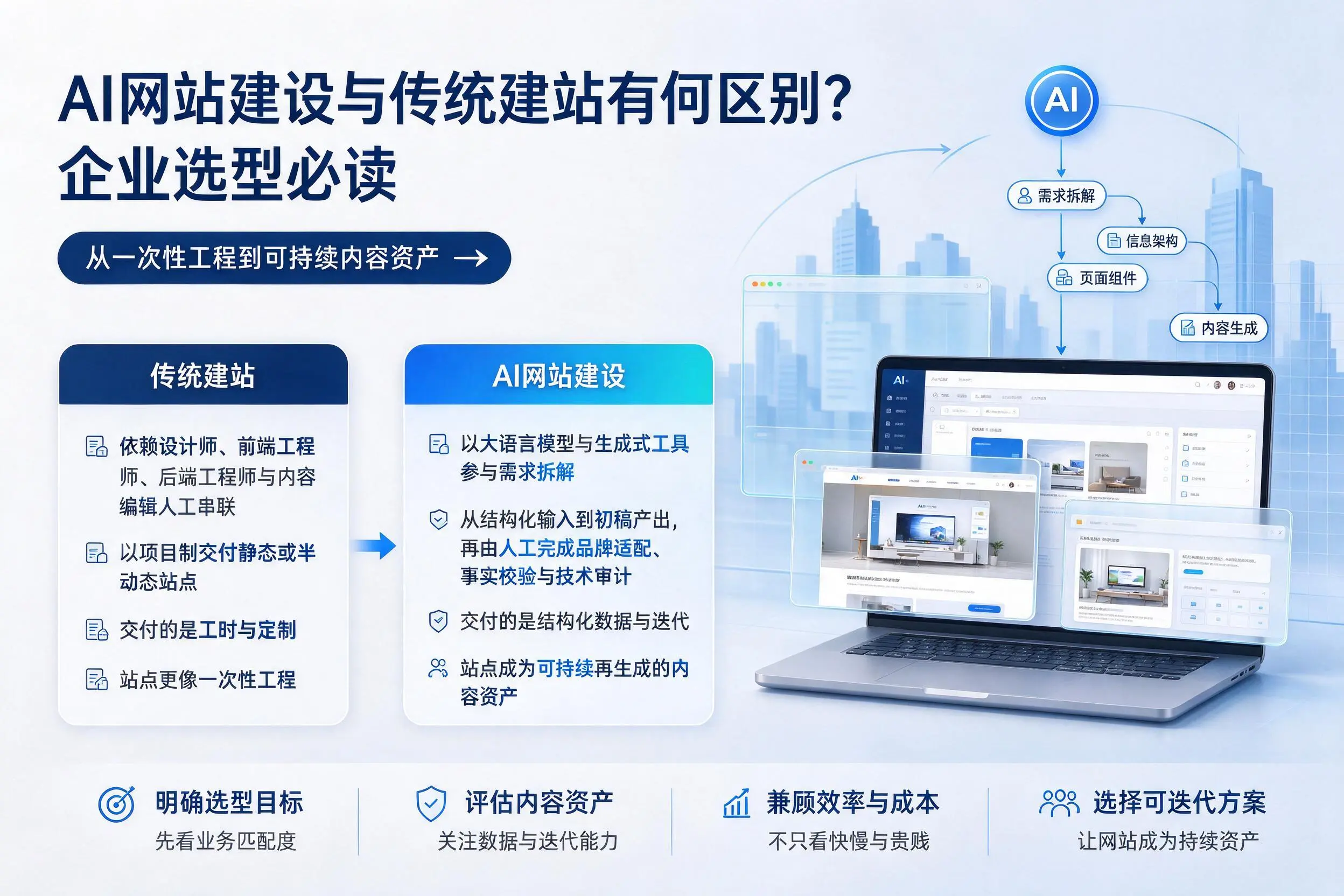 AI网站建设与传统建站有何区别？文山企业选型必读