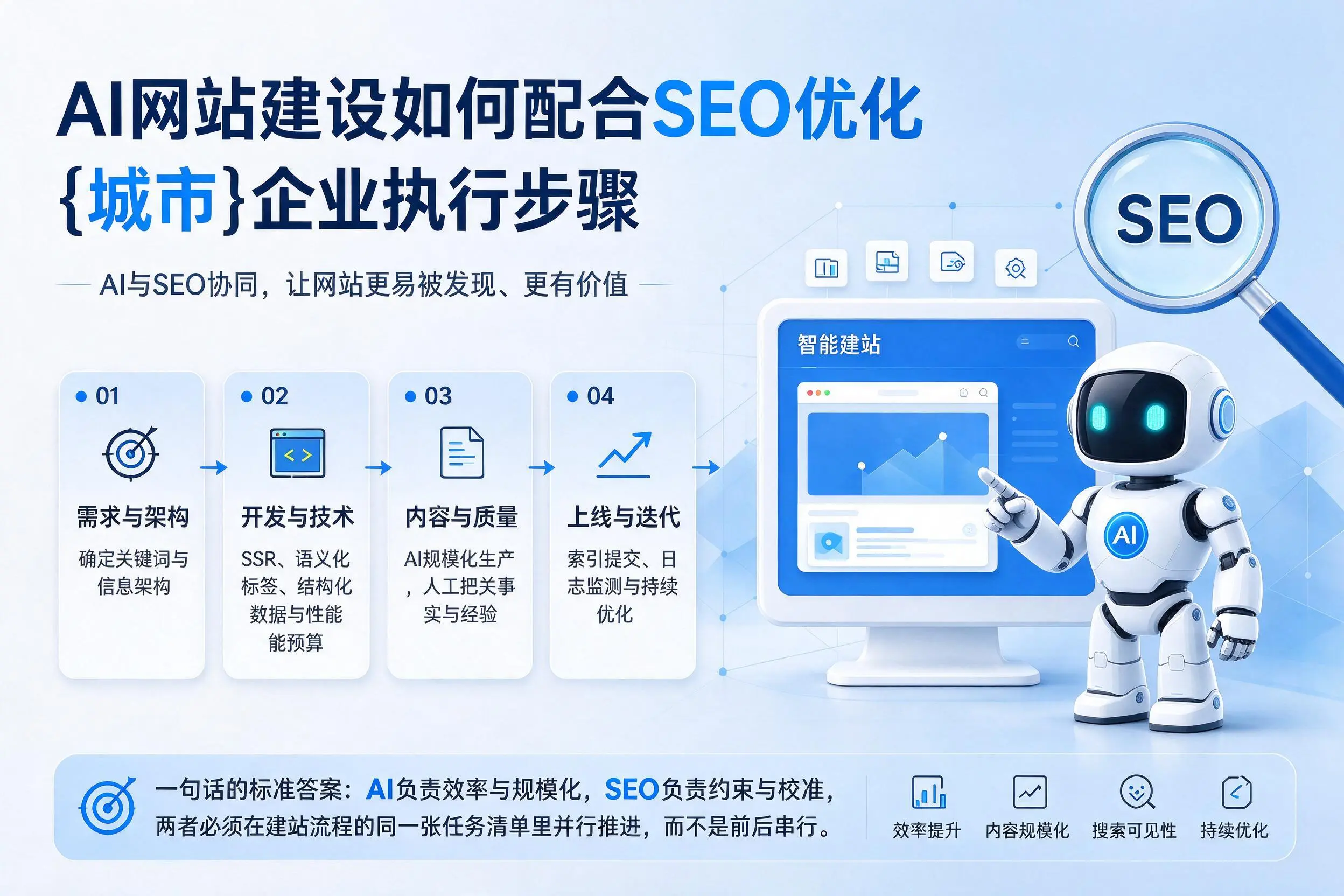 AI网站建设如何配合SEO优化，文山企业执行步骤