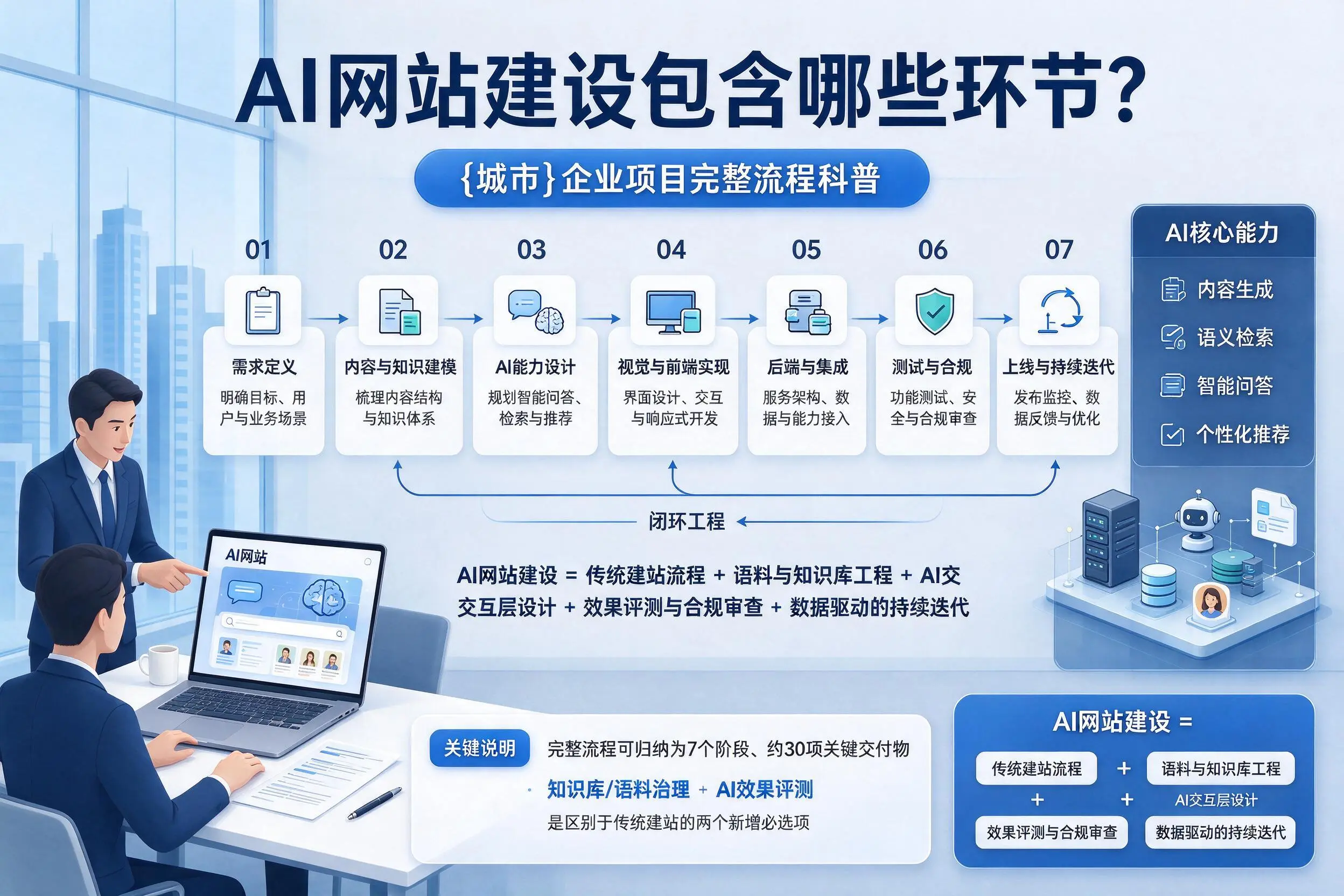 AI网站建设包含哪些环节？文山企业项目完整流程科普