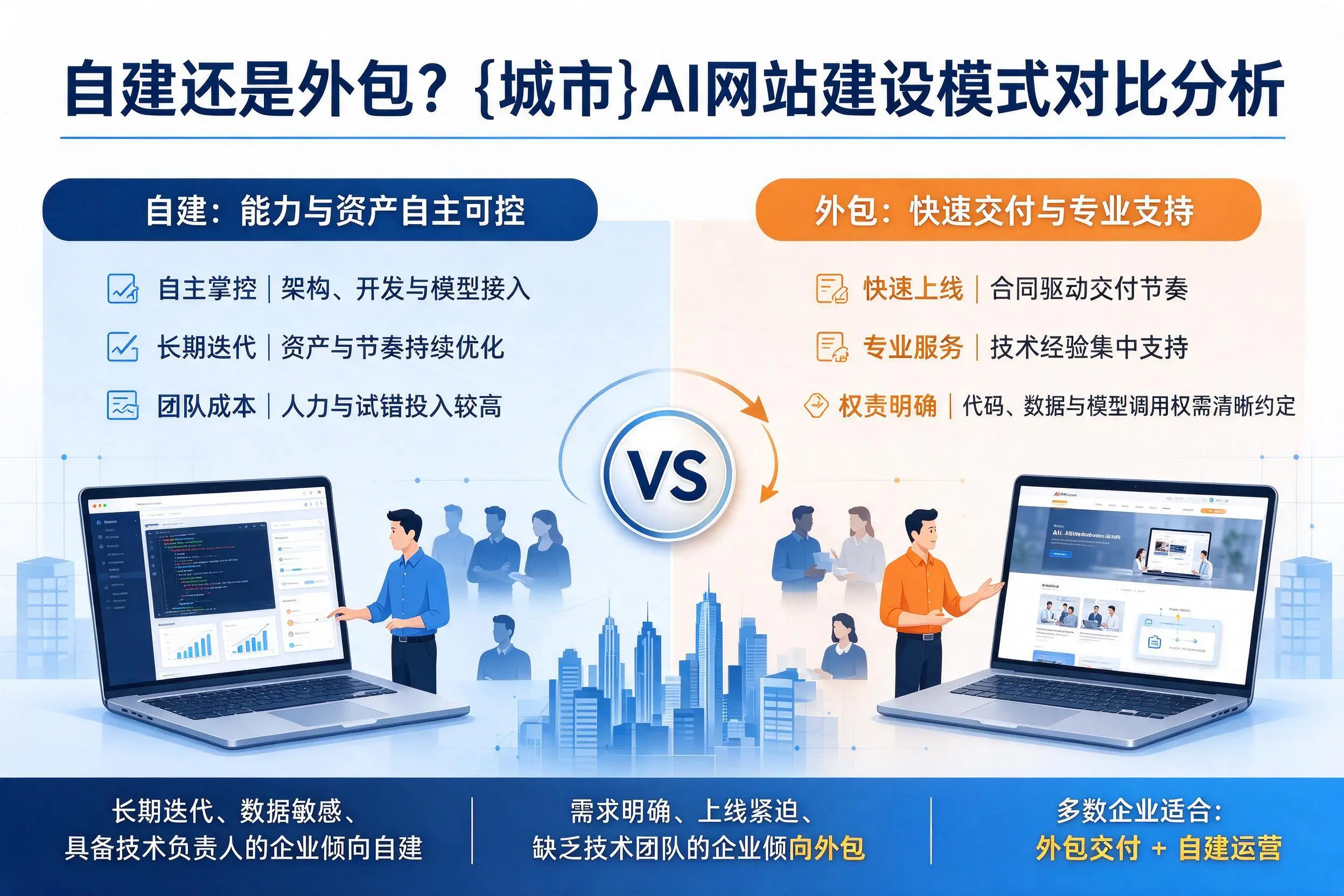 自建还是外包?文山AI网站建设模式对比分析