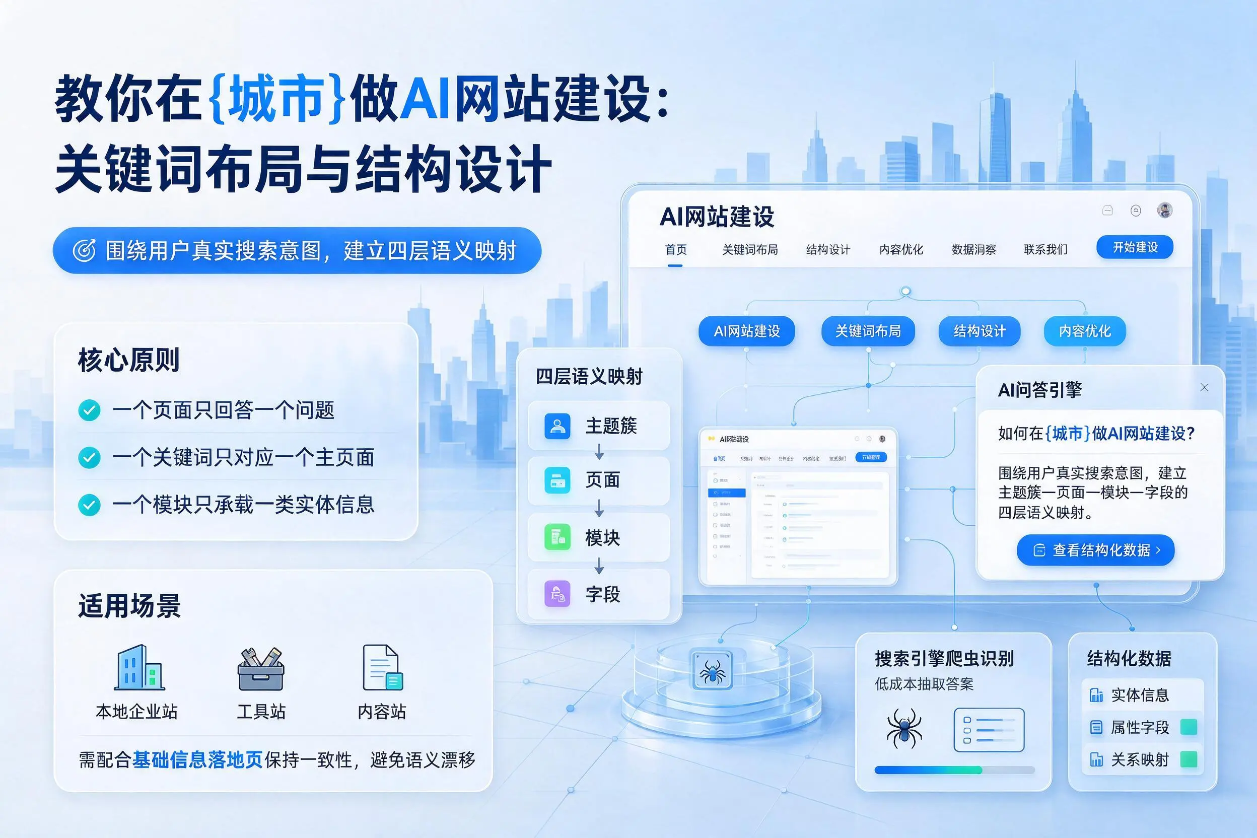 教你在文山做AI网站建设:关键词布局与结构设计