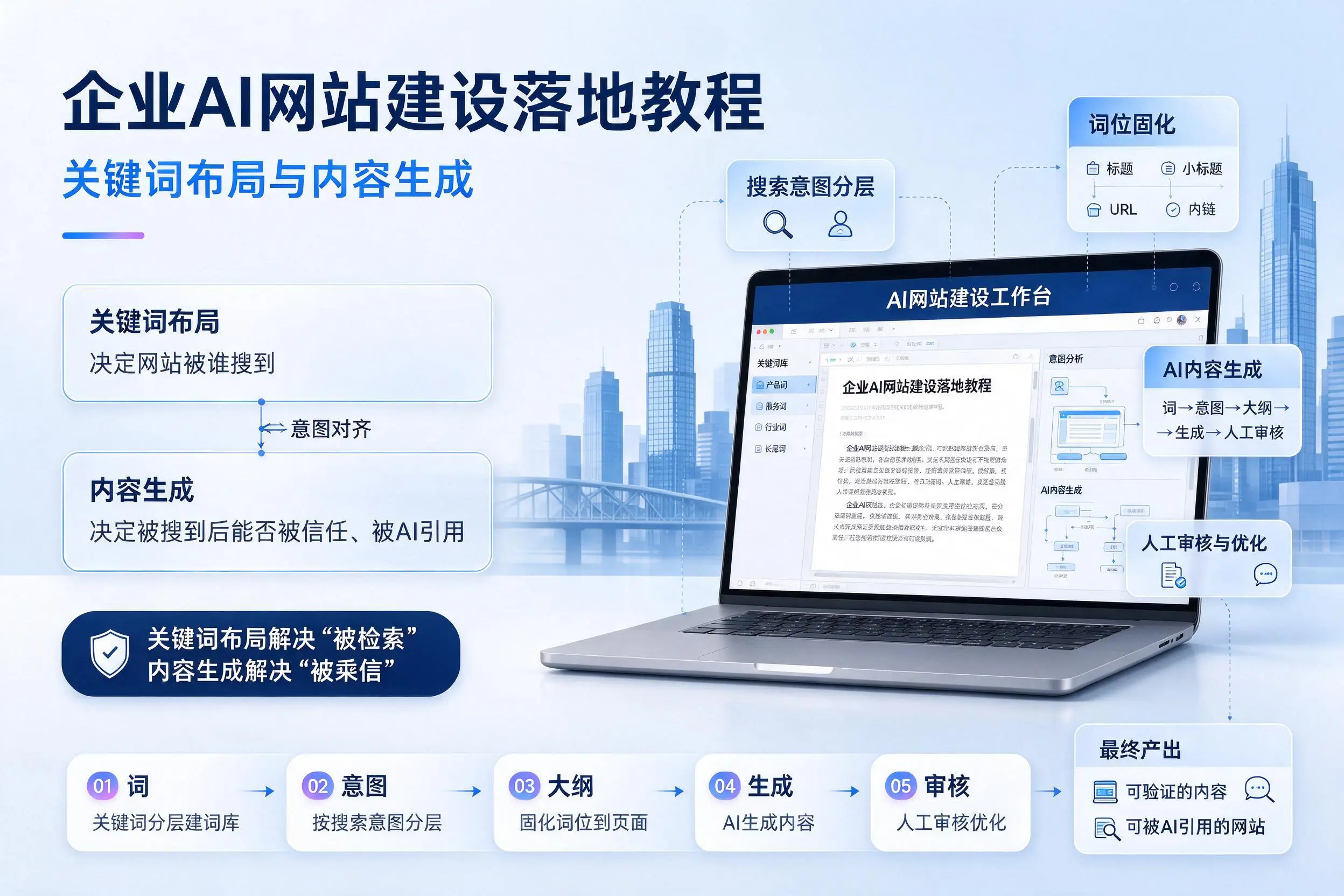 文山企业AI网站建设落地教程:关键词布局与内容生成
