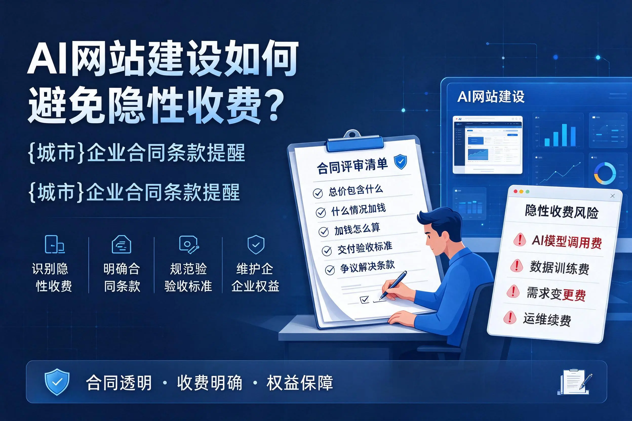 AI网站建设如何避免隐性收费？文山企业合同条款提醒
