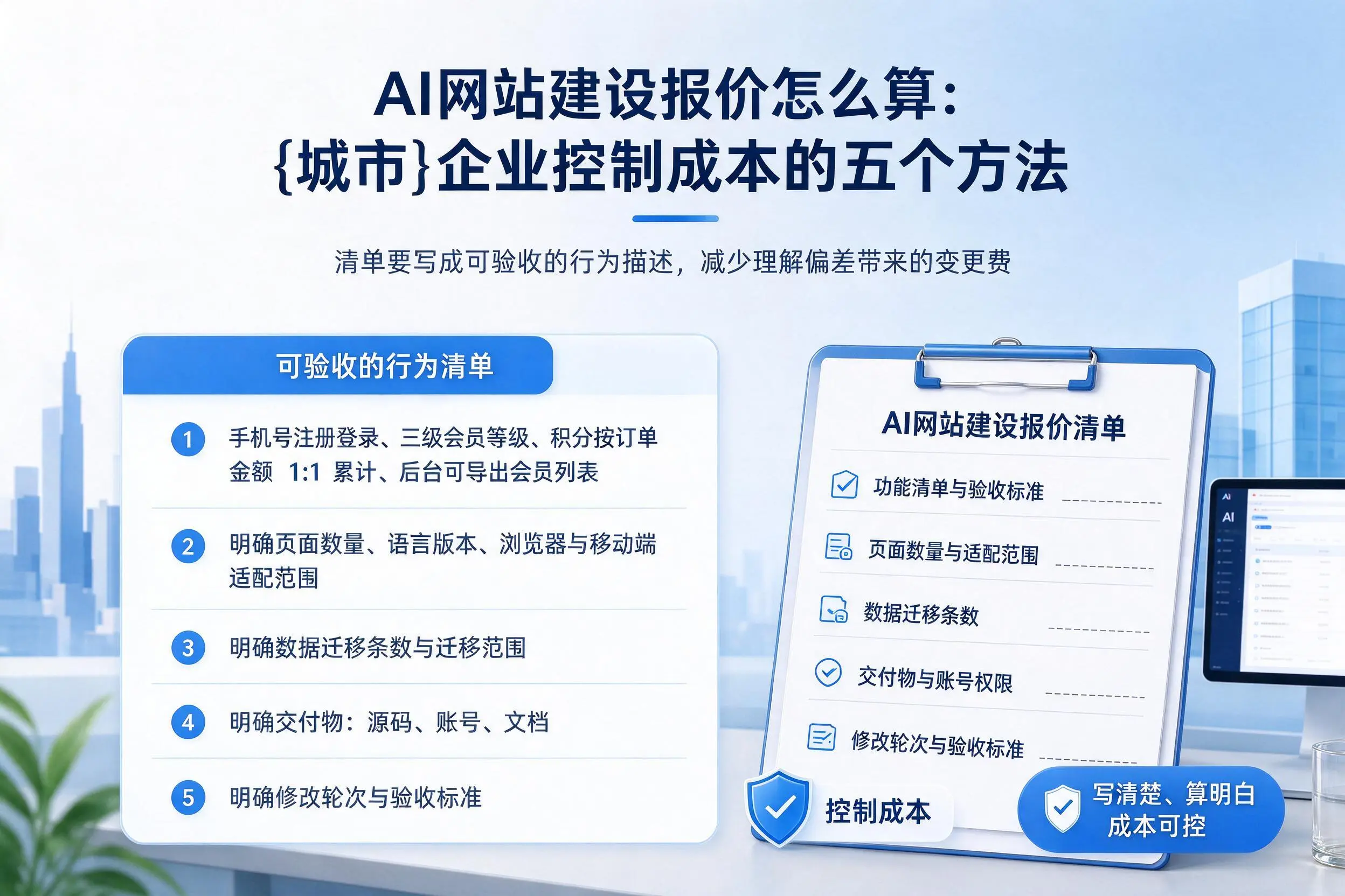 AI网站建设报价怎么算：文山企业控制成本的五个方法